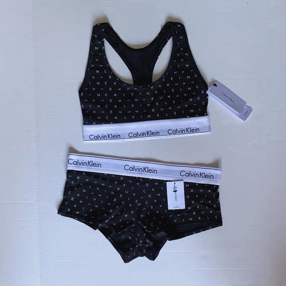 new Calvin Klein modern modal bralette boyshorts set